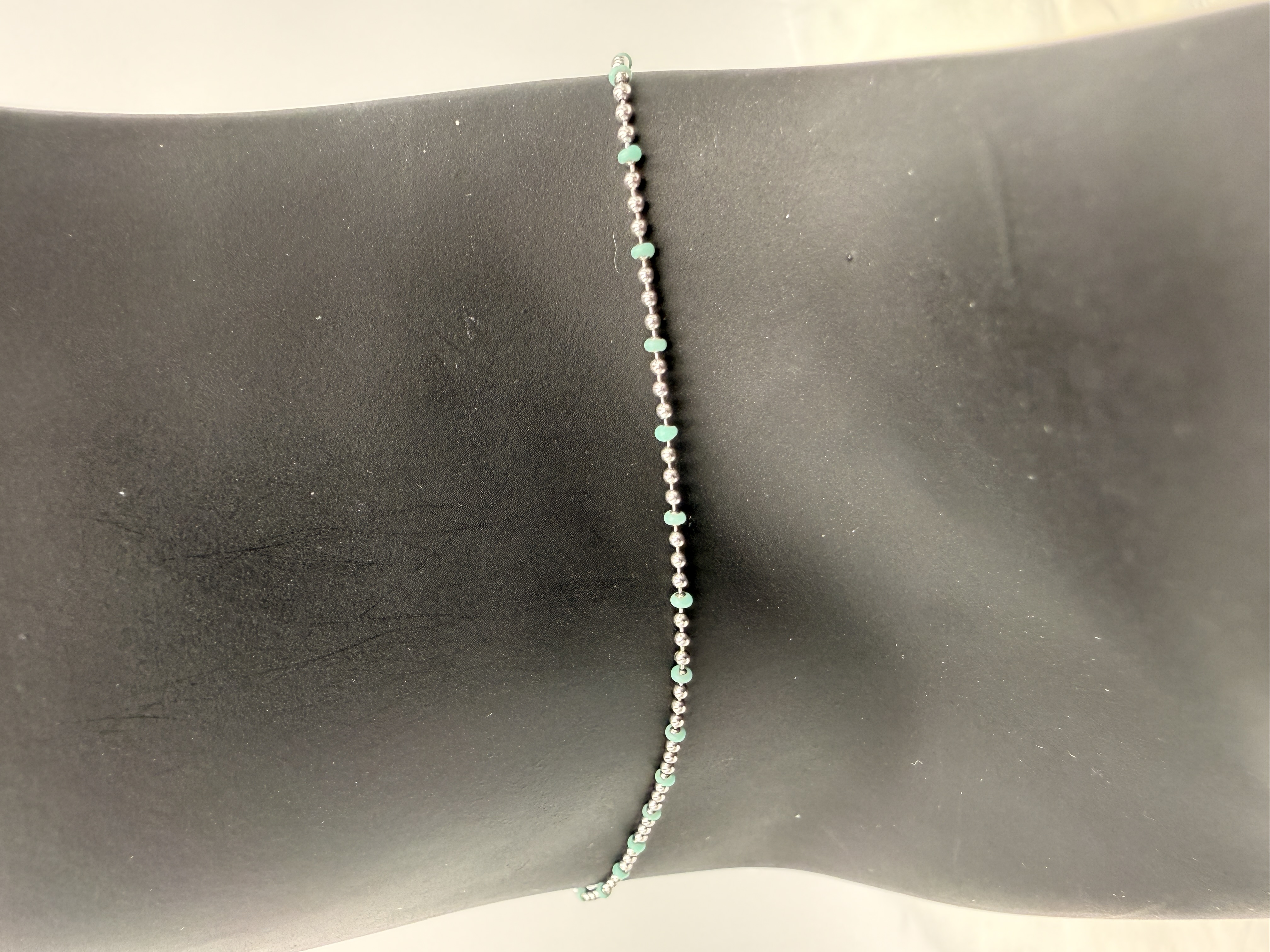 Silver Bead Ankle Chain