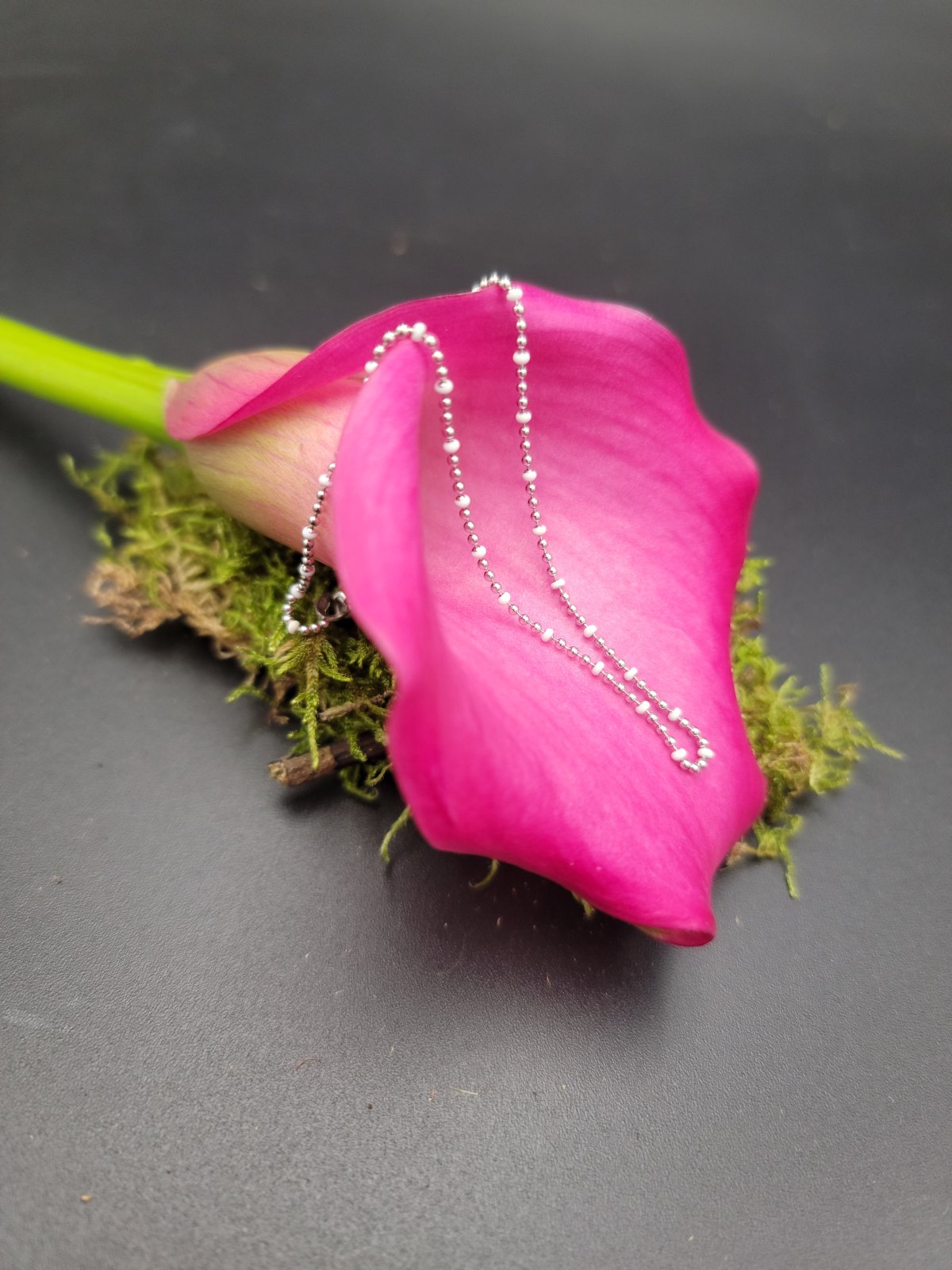 Minimal Silver Dot Ankle Chain