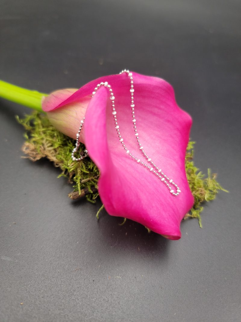 Minimal Silver Dot Ankle Chain