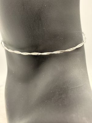 Twisted Silver Ankle Chain - 3